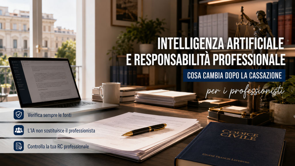 Intelligenza artificiale e responsabilità professionale dopo la Cassazione